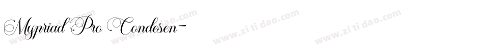 Mypriad Pro Condesen字体转换